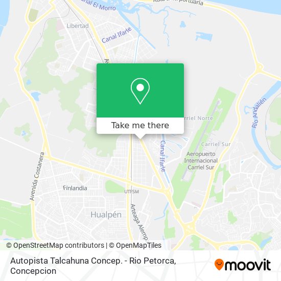 Autopista Talcahuna Concep. - Rio Petorca map