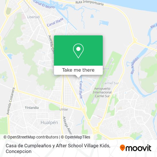 Mapa de Casa de Cumpleaños y After School Village Kids