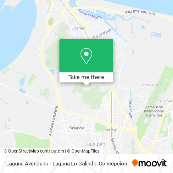 Mapa de Laguna Avendaño - Laguna Lo Galindo