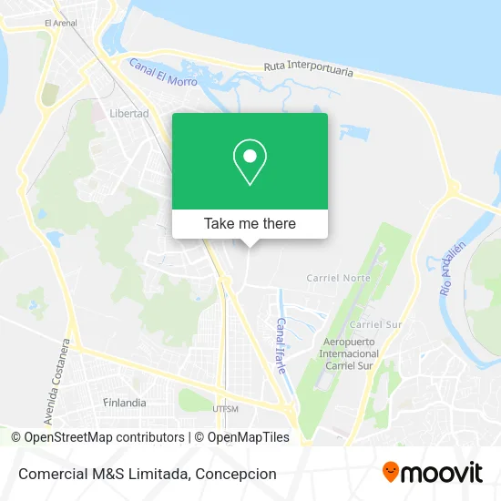 Mapa de Comercial M&S Limitada