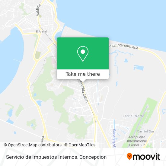 Servicio de Impuestos Internos map