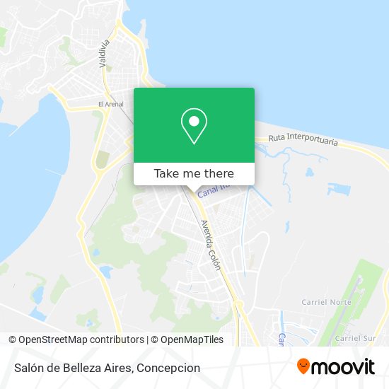 Mapa de Salón de Belleza Aires