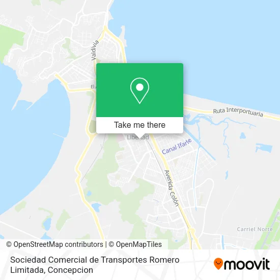 Mapa de Sociedad Comercial de Transportes Romero Limitada