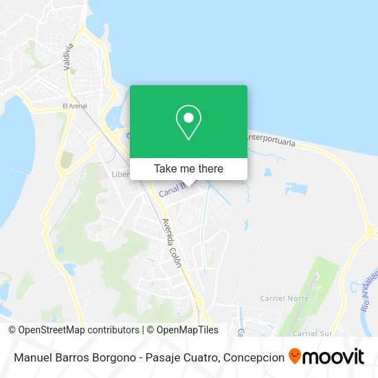 Mapa de Manuel Barros Borgono - Pasaje Cuatro