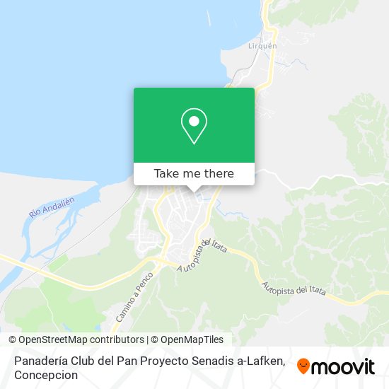 Panadería Club del Pan Proyecto Senadis a-Lafken map