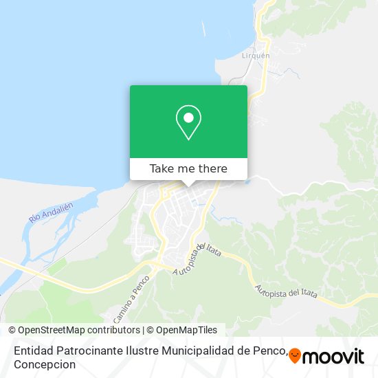 Entidad Patrocinante Ilustre Municipalidad de Penco map