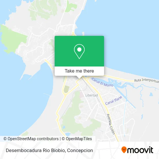 Mapa de Desembocadura Rio Biobio