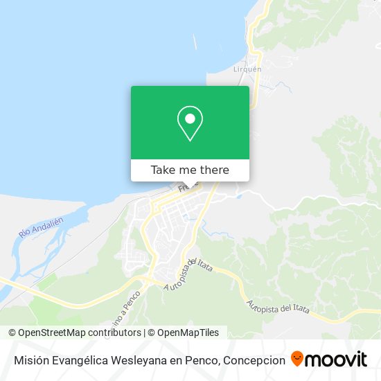 Misión Evangélica Wesleyana en Penco map