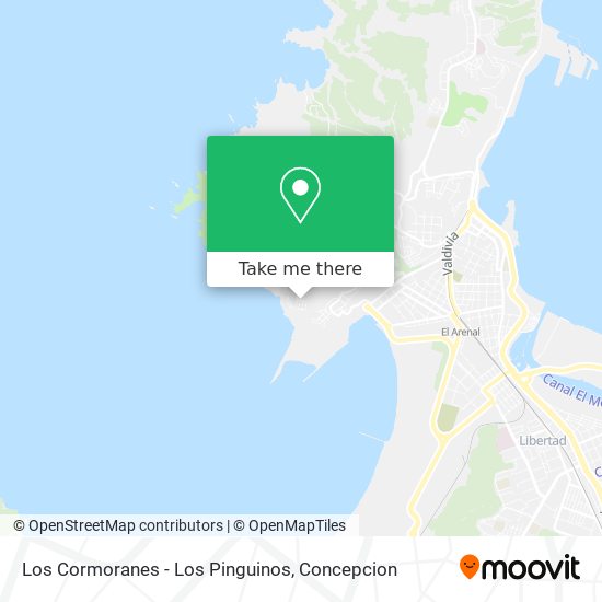 Los Cormoranes - Los Pinguinos map