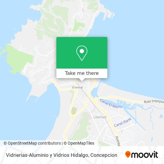 Mapa de Vidrierias-Aluminio y Vidrios Hidalgo