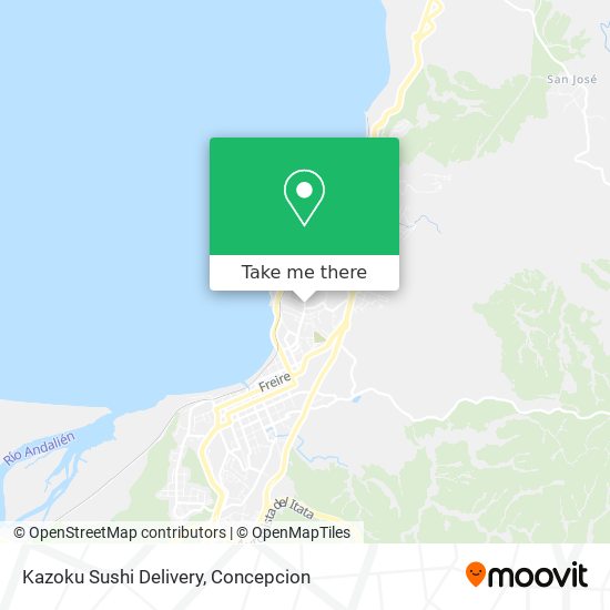 Kazoku Sushi Delivery map