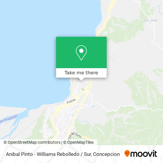 Mapa de Anibal Pinto - Williams Rebolledo / Sur