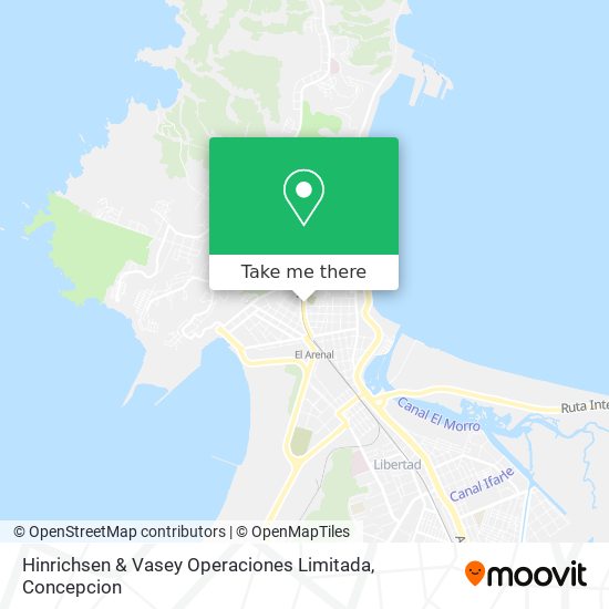 Hinrichsen & Vasey Operaciones Limitada map