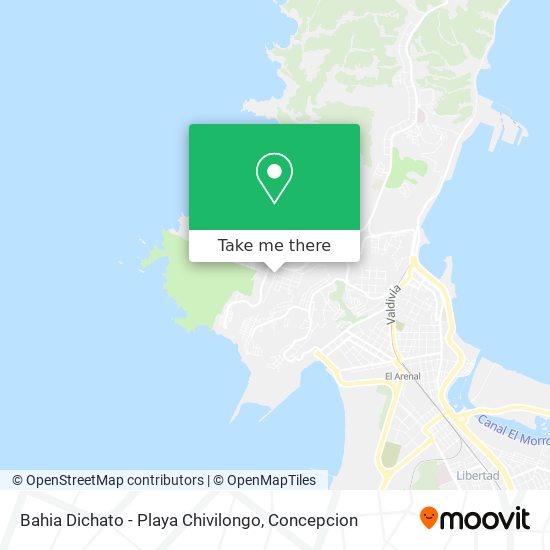 Bahia Dichato - Playa Chivilongo map