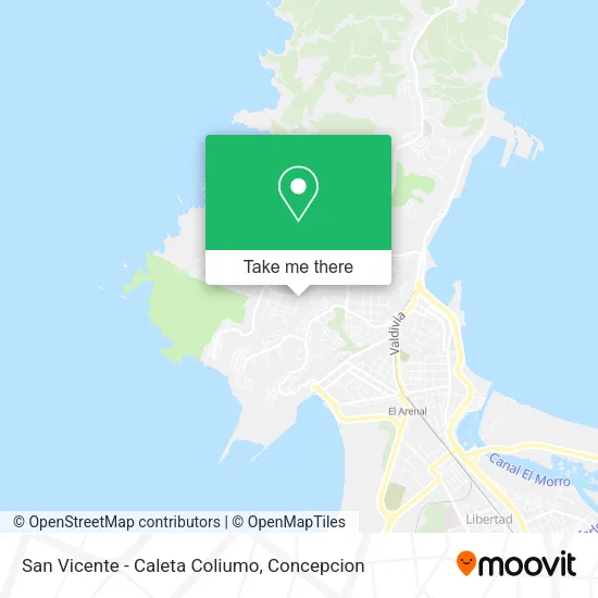 Mapa de San Vicente - Caleta Coliumo