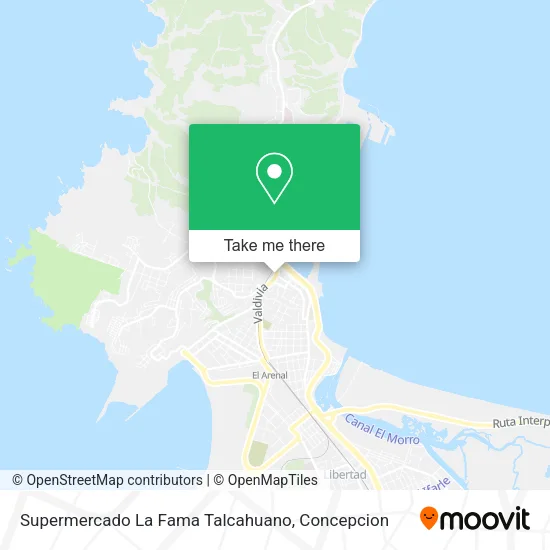 Mapa de Supermercado La Fama Talcahuano
