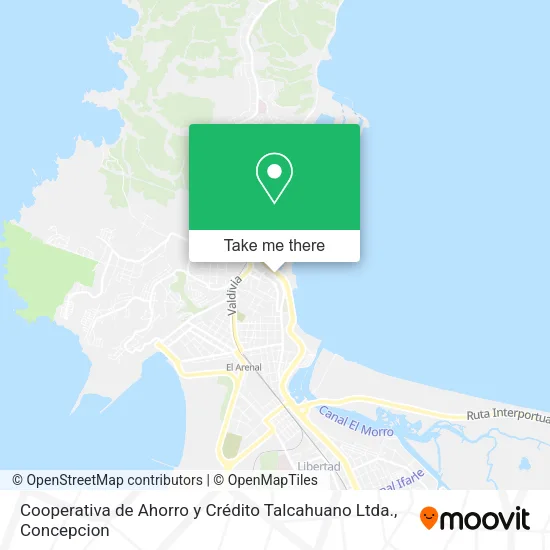 Mapa de Cooperativa de Ahorro y Crédito Talcahuano Ltda.