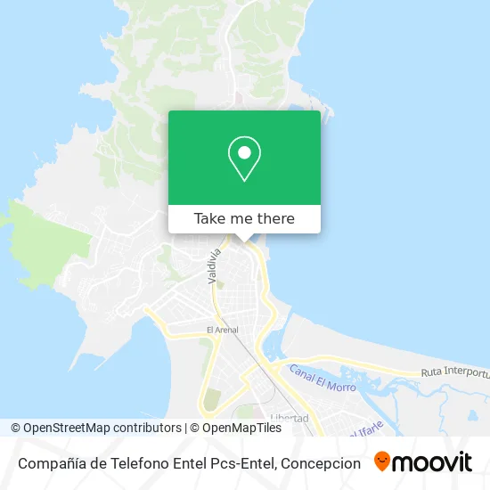 Mapa de Compañía de Telefono Entel Pcs-Entel