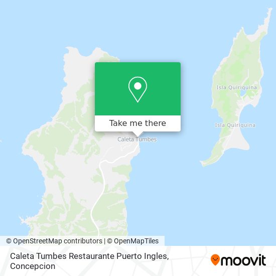 Caleta Tumbes Restaurante Puerto Ingles map