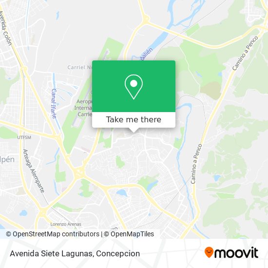 Avenida Siete Lagunas map