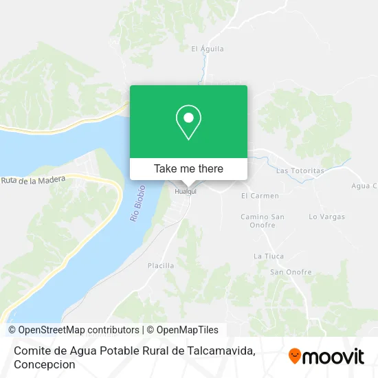 Mapa de Comite de Agua Potable Rural de Talcamavida