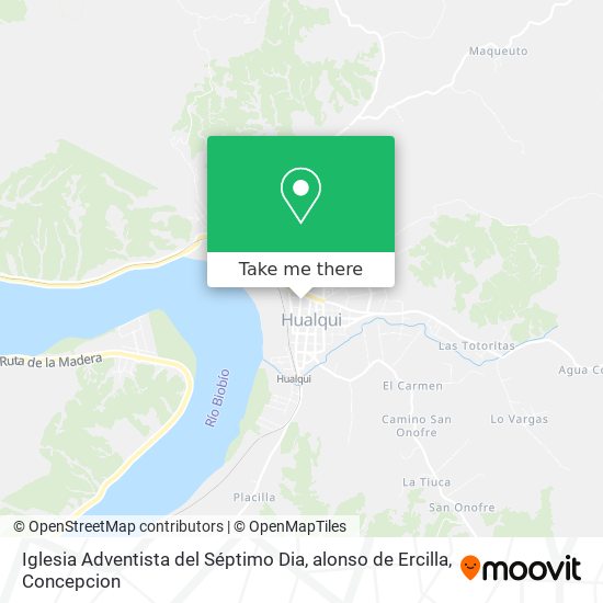 Mapa de Iglesia Adventista del Séptimo Dia, alonso de Ercilla