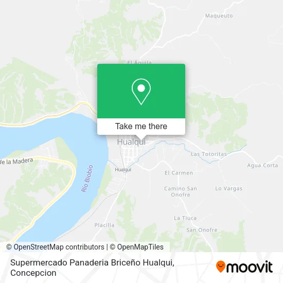 Mapa de Supermercado Panaderia Briceño Hualqui