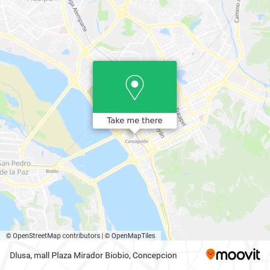 Mapa de Dlusa, mall Plaza Mirador Biobio