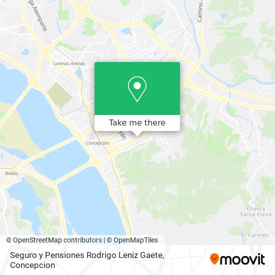 Seguro y Pensiones Rodrigo Leniz Gaete map
