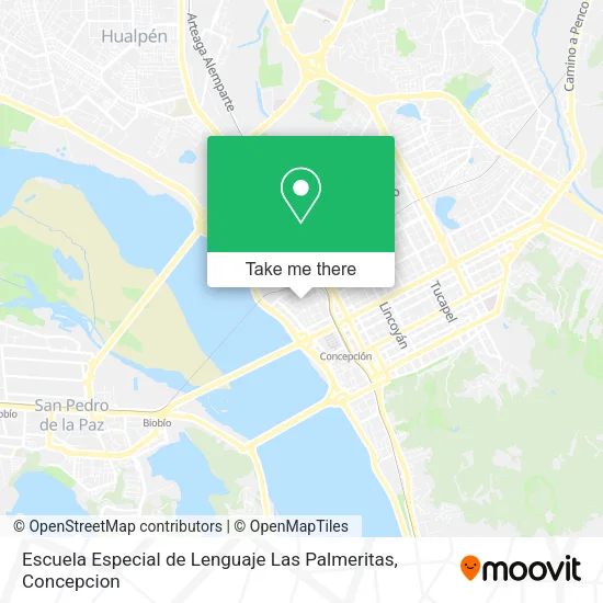 Mapa de Escuela Especial de Lenguaje Las Palmeritas