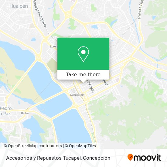 Mapa de Accesorios y Repuestos Tucapel