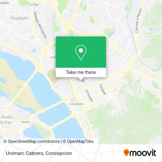 Mapa de Unimarc Cabrero