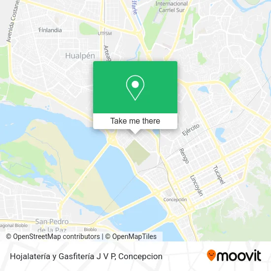 Hojalatería y Gasfitería J V P map