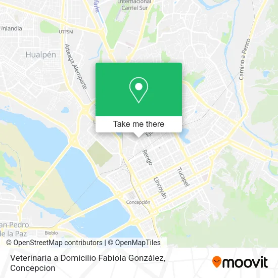 Mapa de Veterinaria a Domicilio Fabiola González