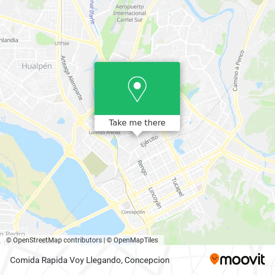 Comida Rapida Voy Llegando map