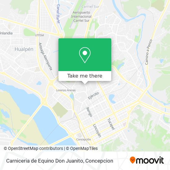 Mapa de Carniceria de Equino Don Juanito