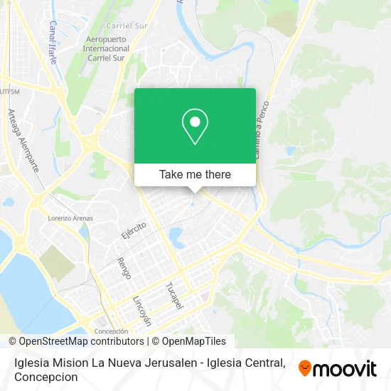 Mapa de Iglesia Mision La Nueva Jerusalen - Iglesia Central