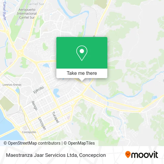 Mapa de Maestranza Jaar Servicios Ltda