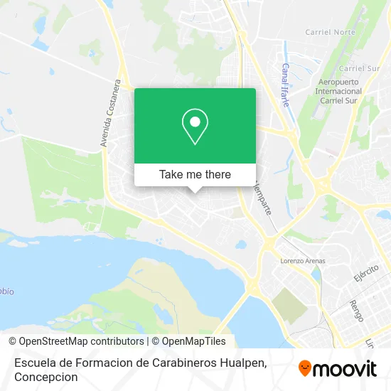 Escuela de Formacion de Carabineros Hualpen map