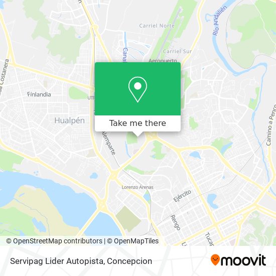 Servipag Lider Autopista map