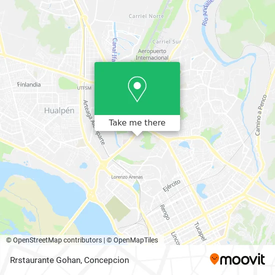 Rrstaurante Gohan map