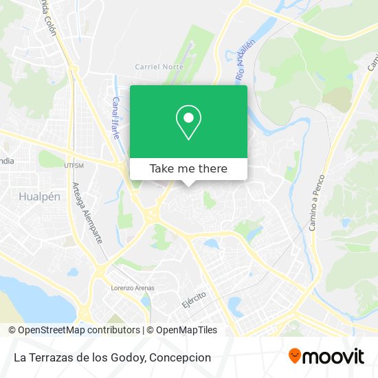 La Terrazas de los Godoy map