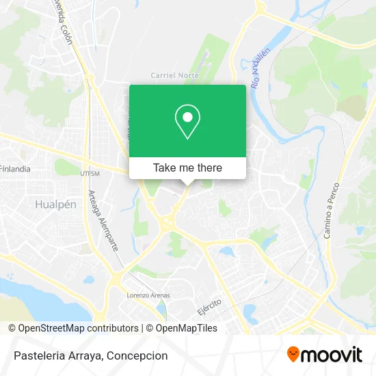 Mapa de Pasteleria Arraya