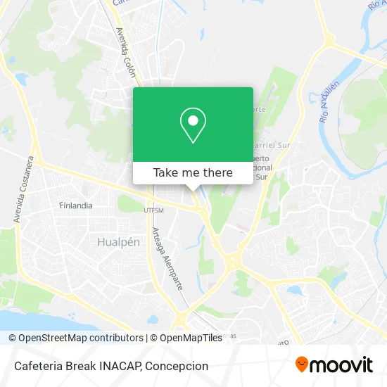 Mapa de Cafeteria Break INACAP