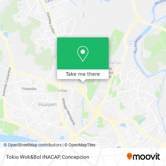 Mapa de Tokio Wok&Bol INACAP