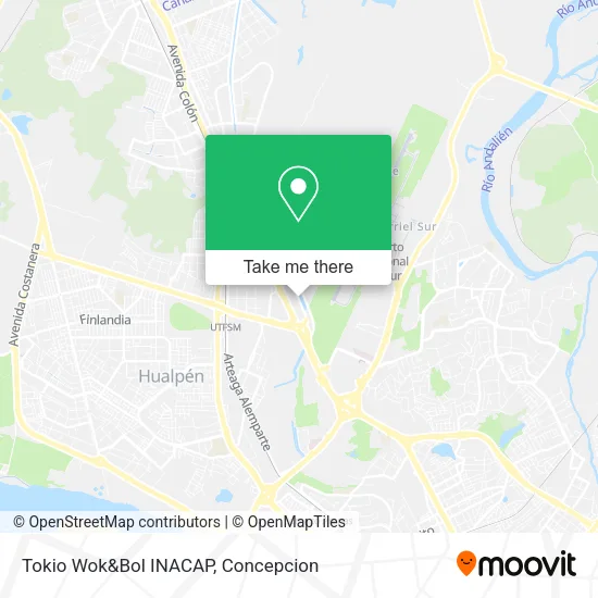 Mapa de Tokio Wok&Bol INACAP