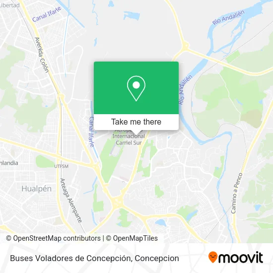 Mapa de Buses Voladores de Concepción