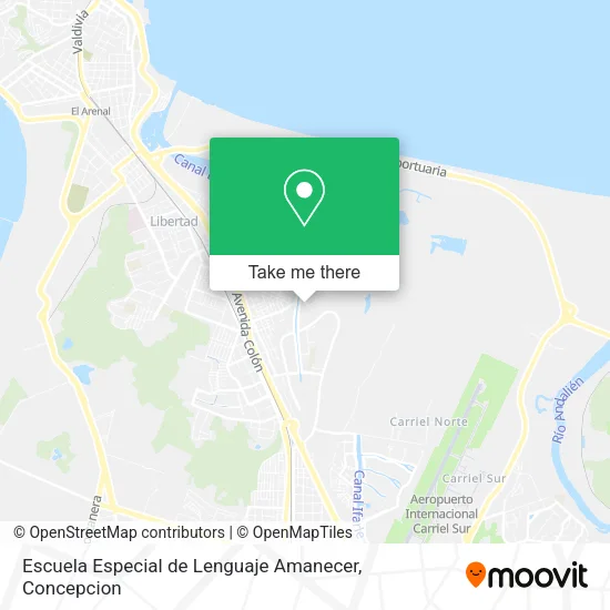 Mapa de Escuela Especial de Lenguaje Amanecer