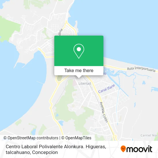 Mapa de Centro Laboral Polivalente Alonkura. Higueras, talcahuano