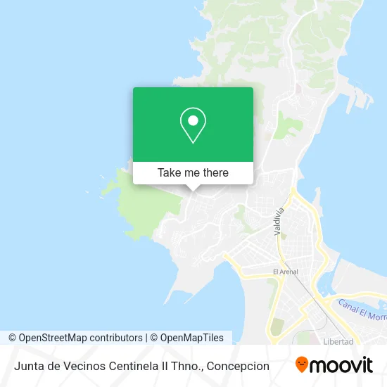 Mapa de Junta de Vecinos Centinela II Thno.